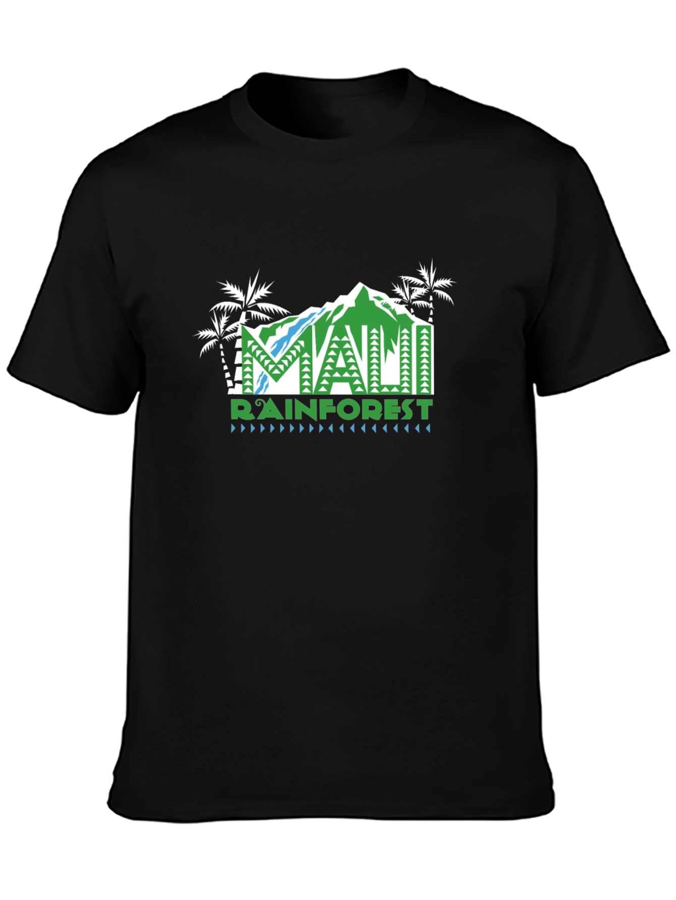 Maui Rainforest Graphic T-Shirt - Black
