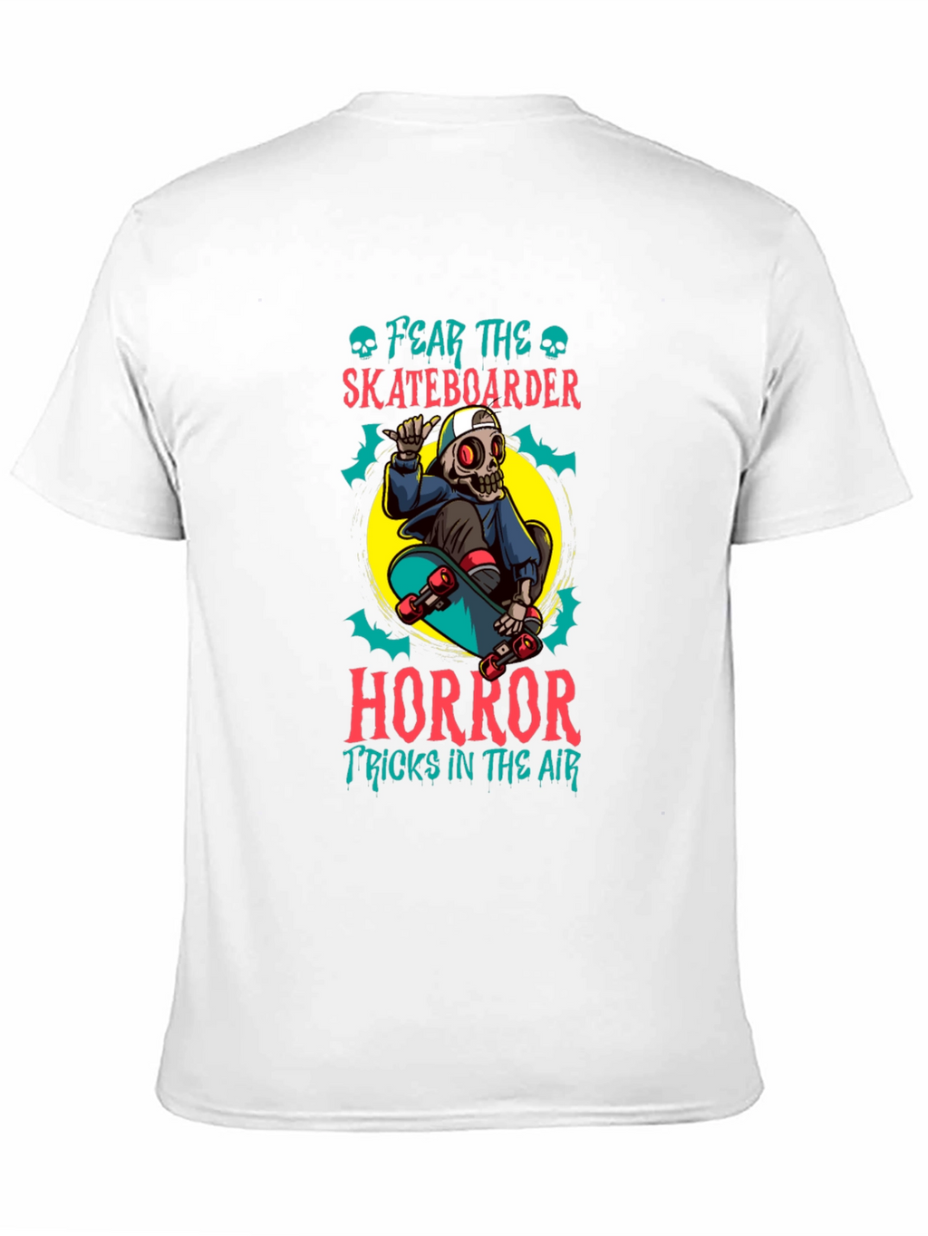 Fear the Skateboarder Horror Graphic T-Shirt