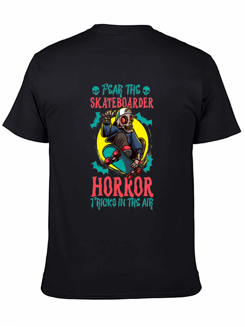 Fear the Skateboarder Horror Graphic T-Shirt