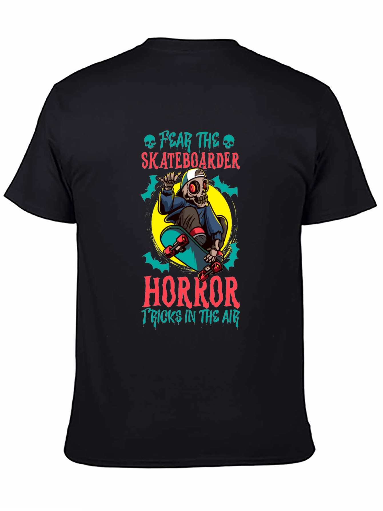 Fear the Skateboarder Horror Graphic T-Shirt