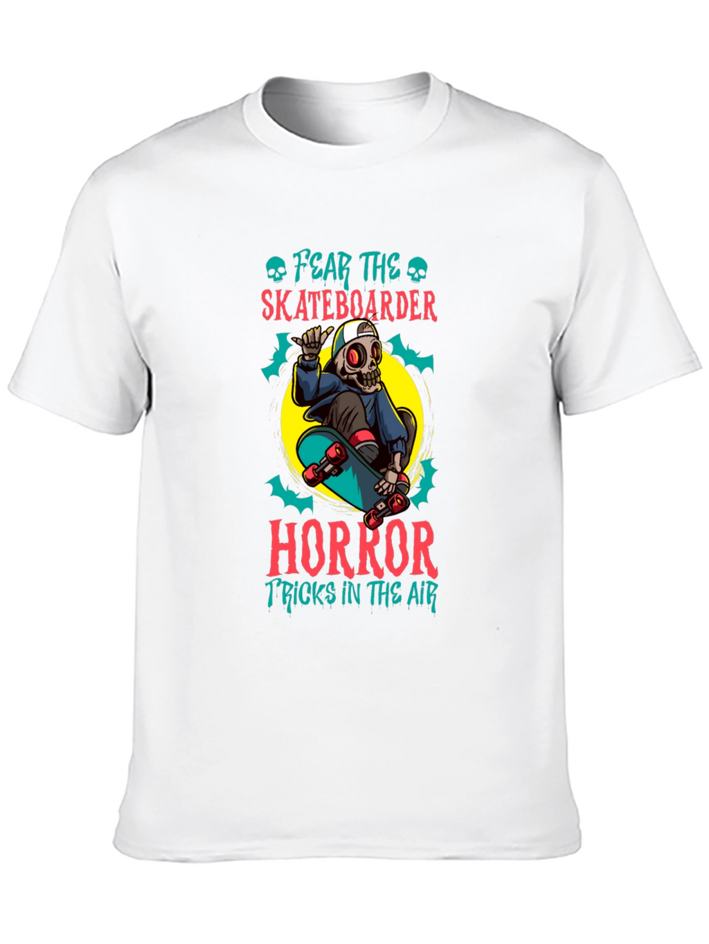 Fear the Skateboarder Horror Graphic T-Shirt