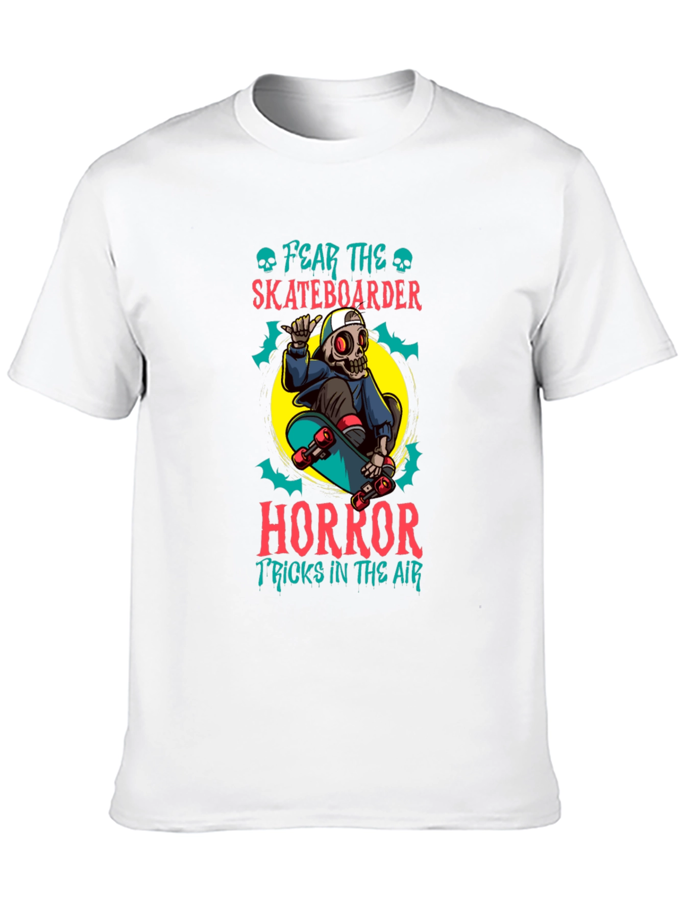 Fear the Skateboarder Horror Graphic T-Shirt