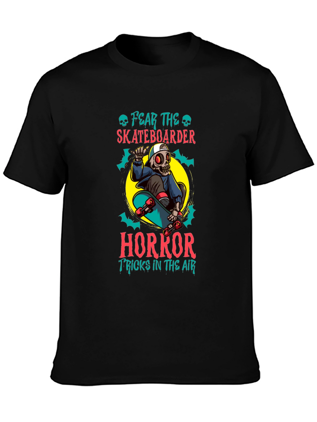 Fear the Skateboarder Horror Graphic T-Shirt