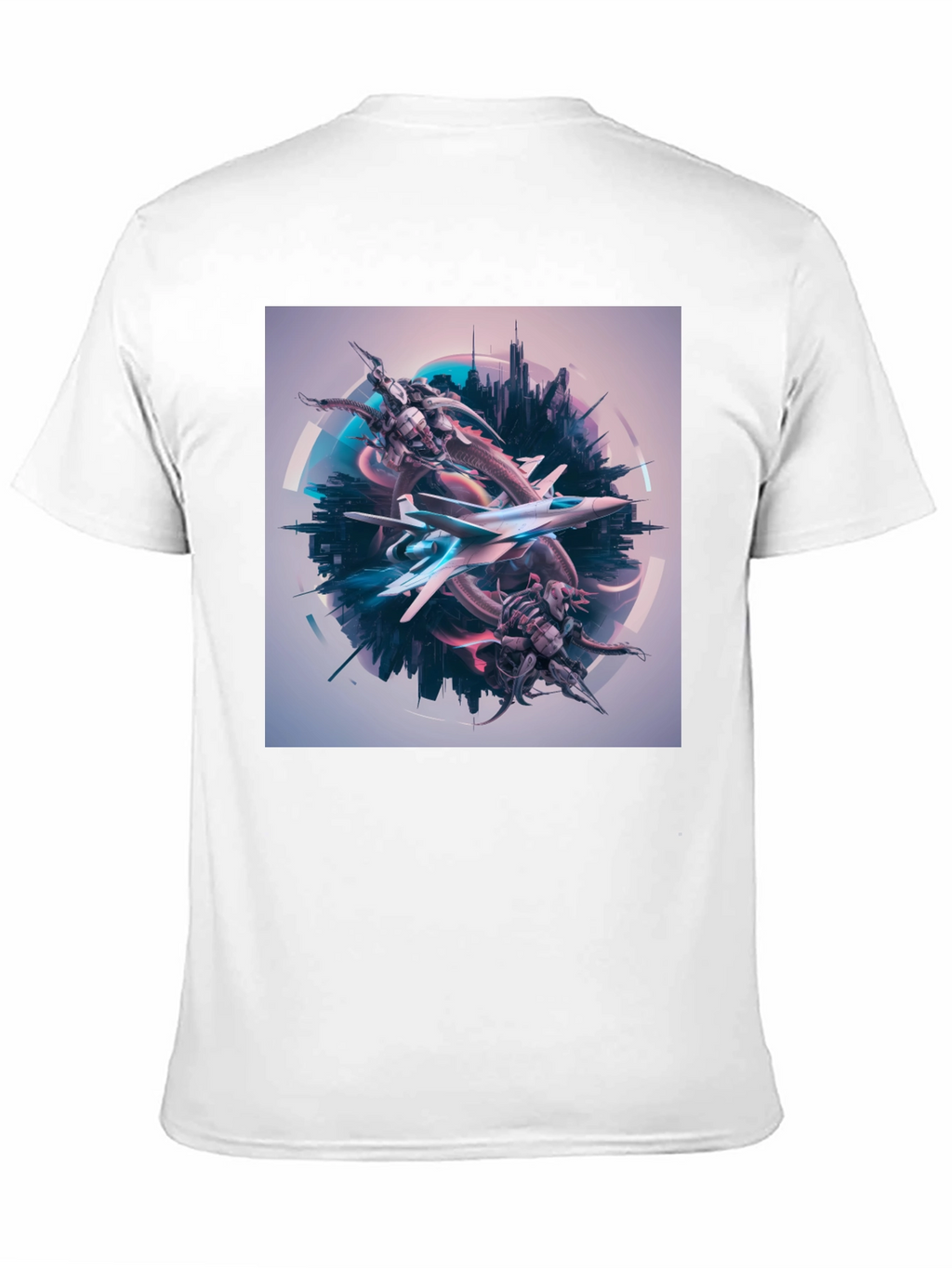 Sci-Fi Jet Fighter Graphic T-Shirt
