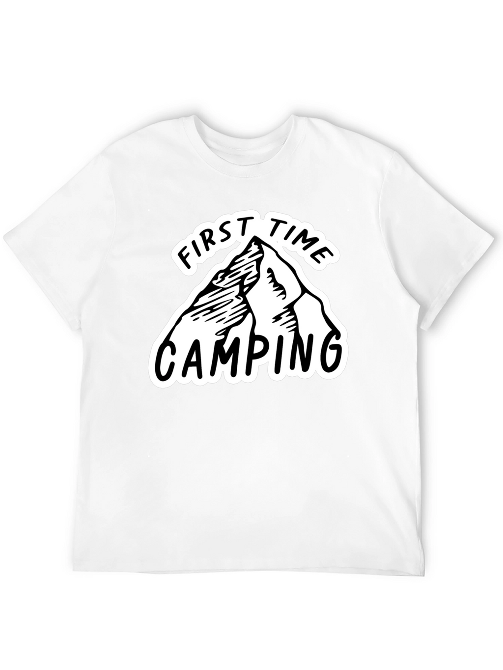First Time Camping Graphic Tee - Black