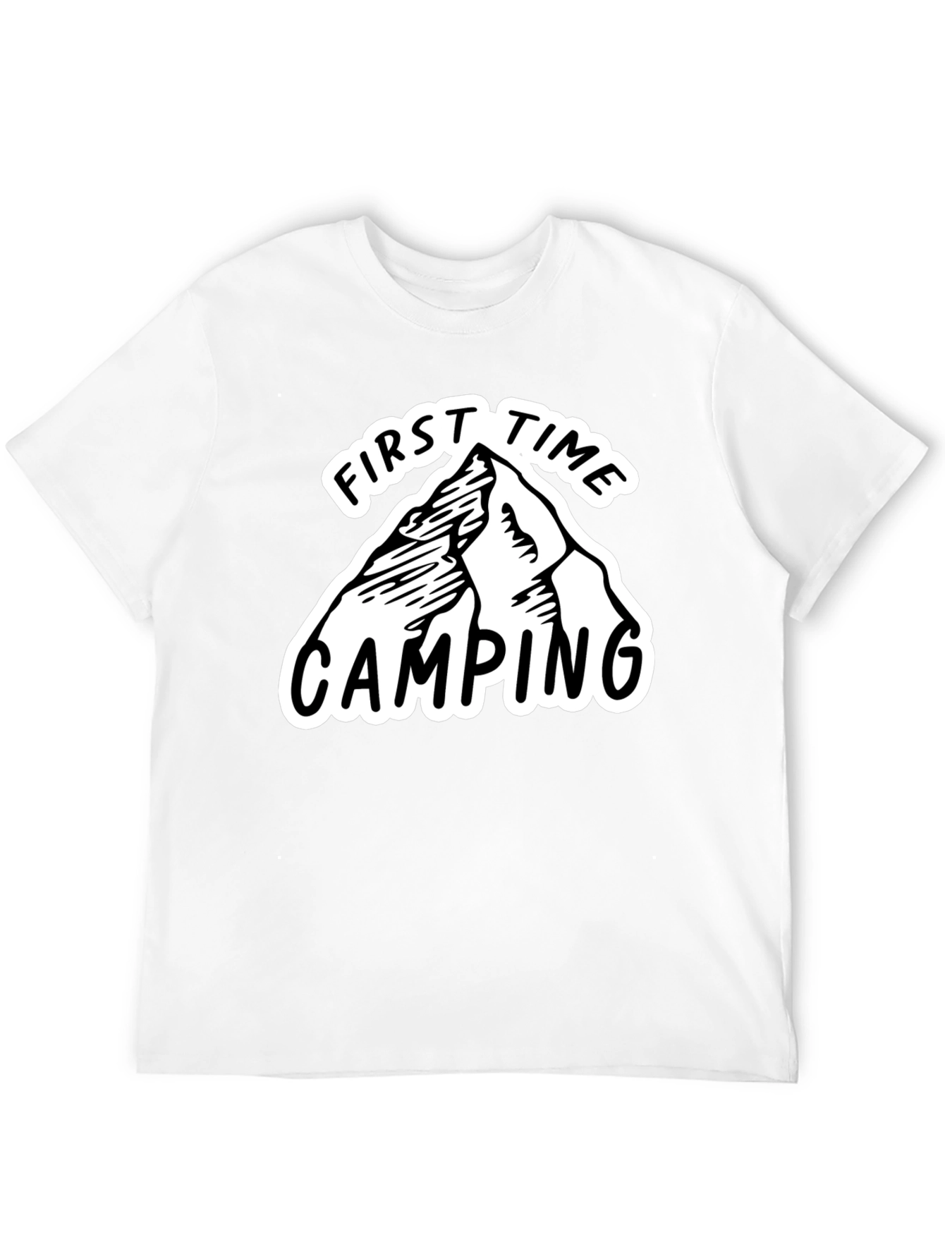 First Time Camping Graphic Tee - Black