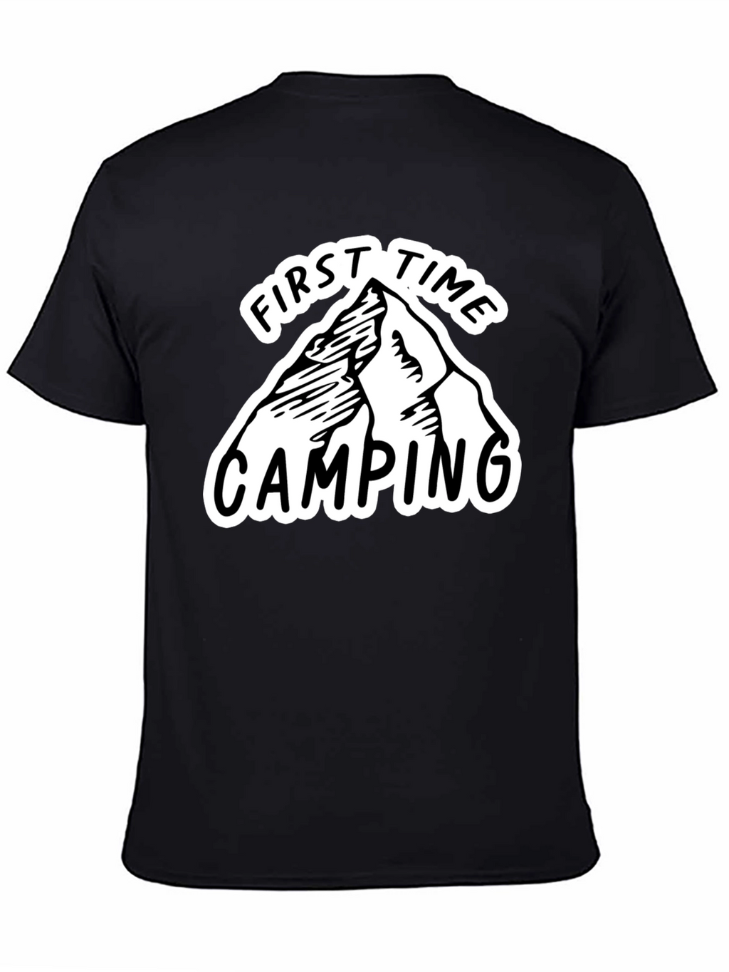 First Time Camping Graphic Tee - Black