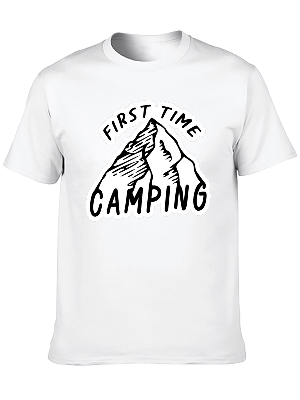 First Time Camping Graphic Tee - Black