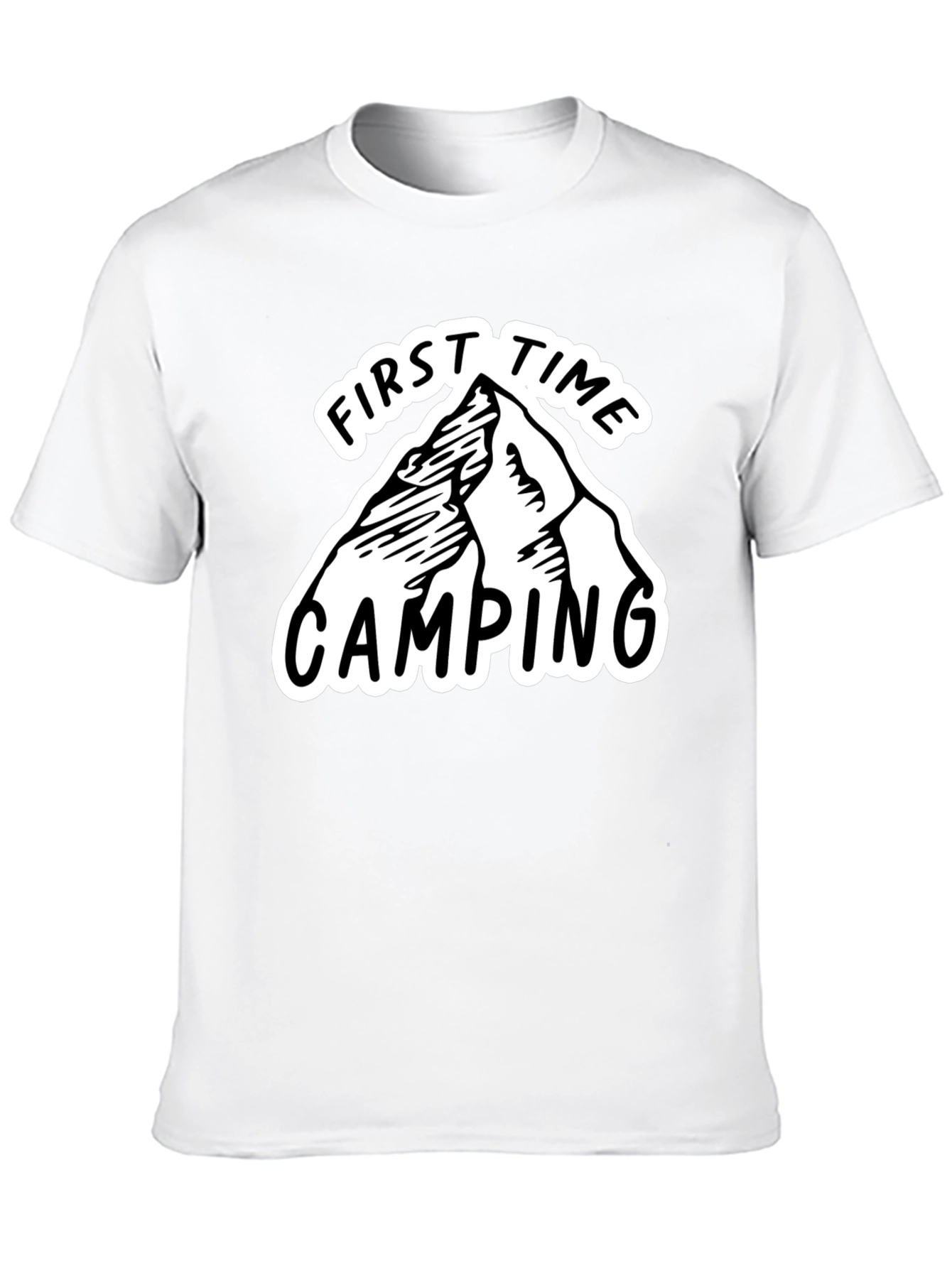 First Time Camping Graphic Tee - Black