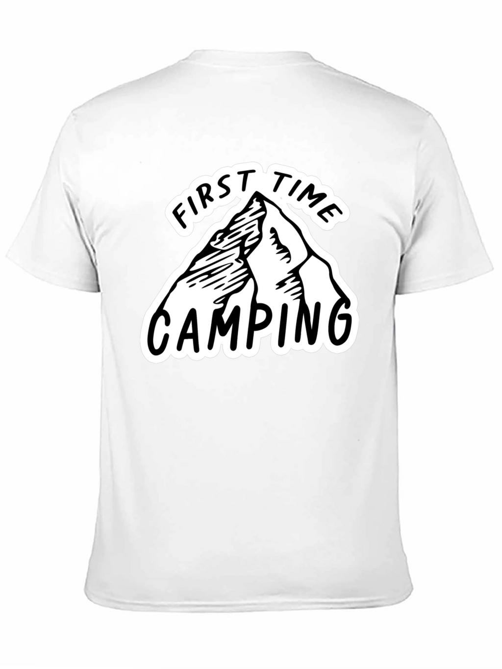 First Time Camping Graphic Tee - Black