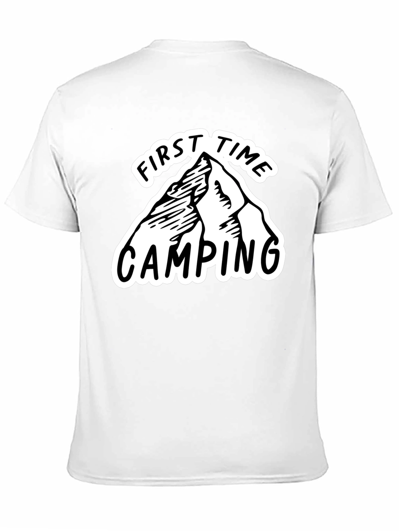 First Time Camping Graphic Tee - Black