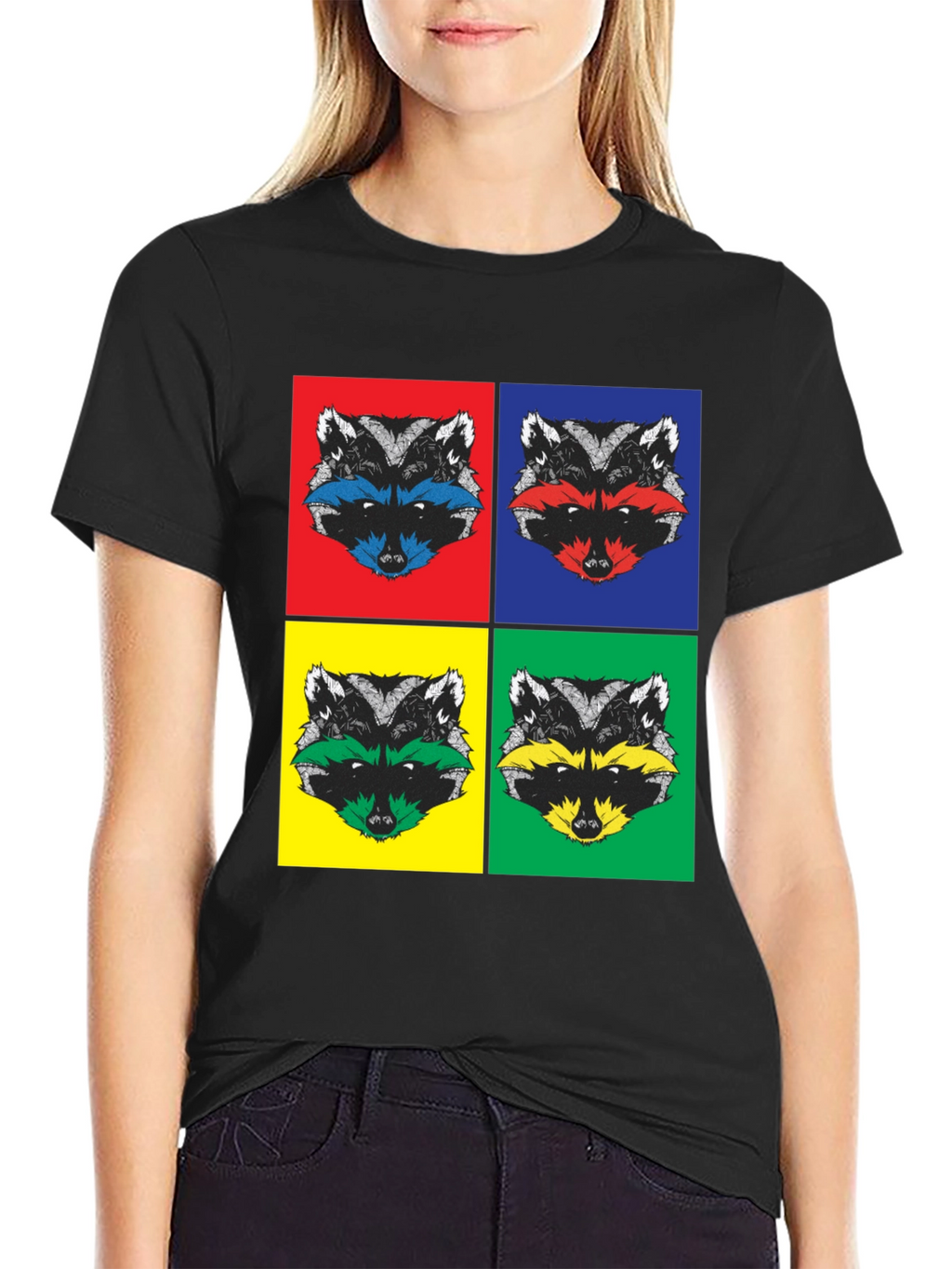 Pop Art Raccoon T-Shirt | Quirky Graphic Tee