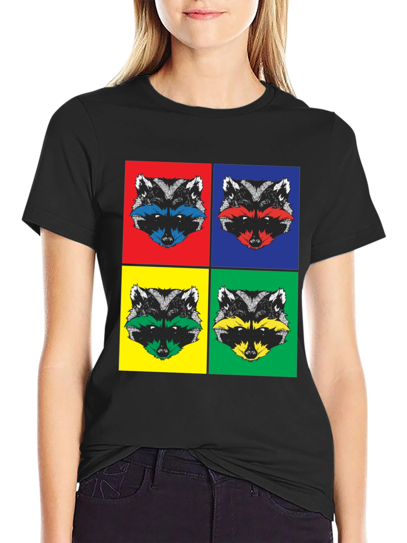 Pop Art Raccoon T-Shirt | Quirky Graphic Tee