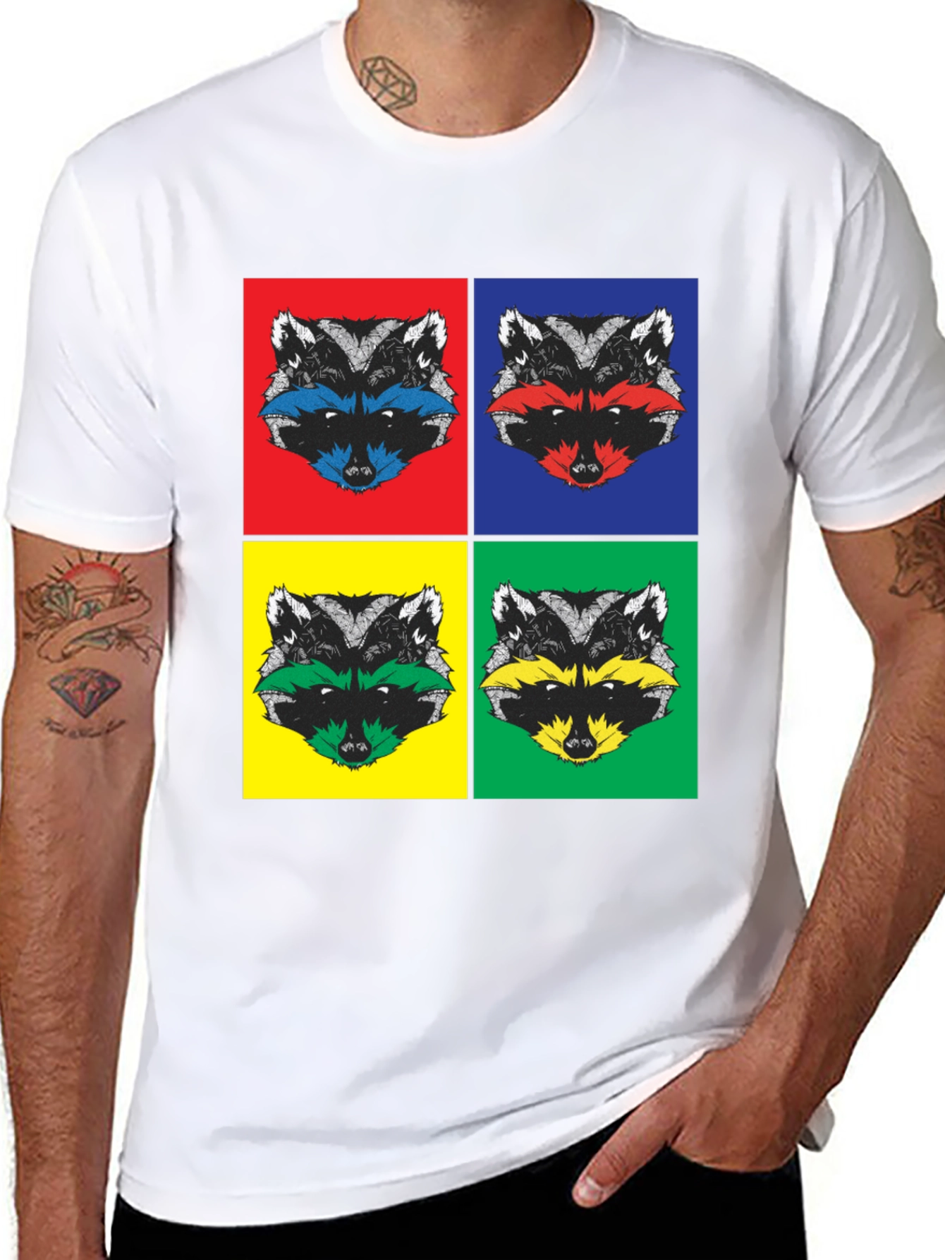 Pop Art Raccoon T-Shirt | Quirky Graphic Tee