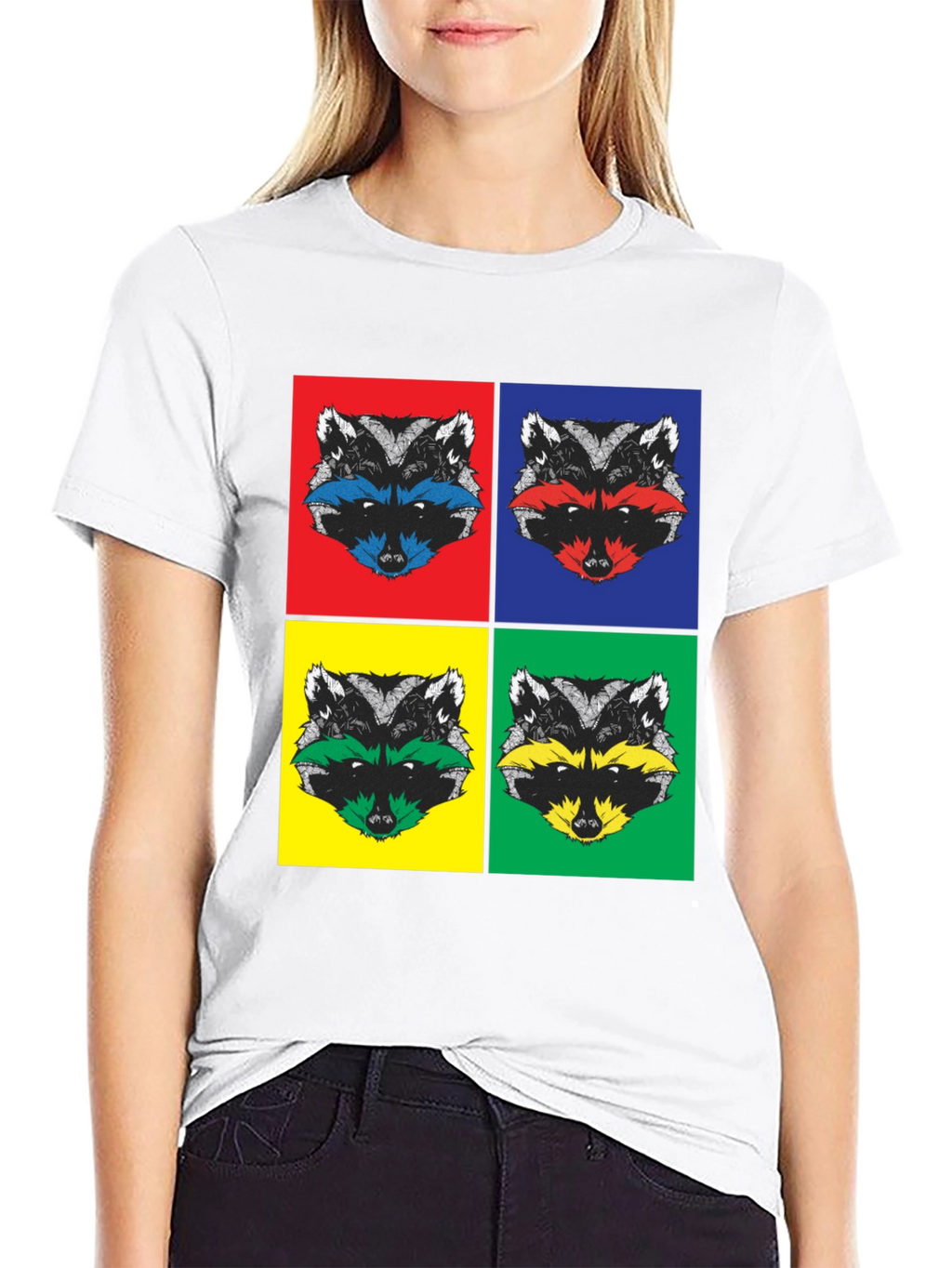 Pop Art Raccoon T-Shirt | Quirky Graphic Tee