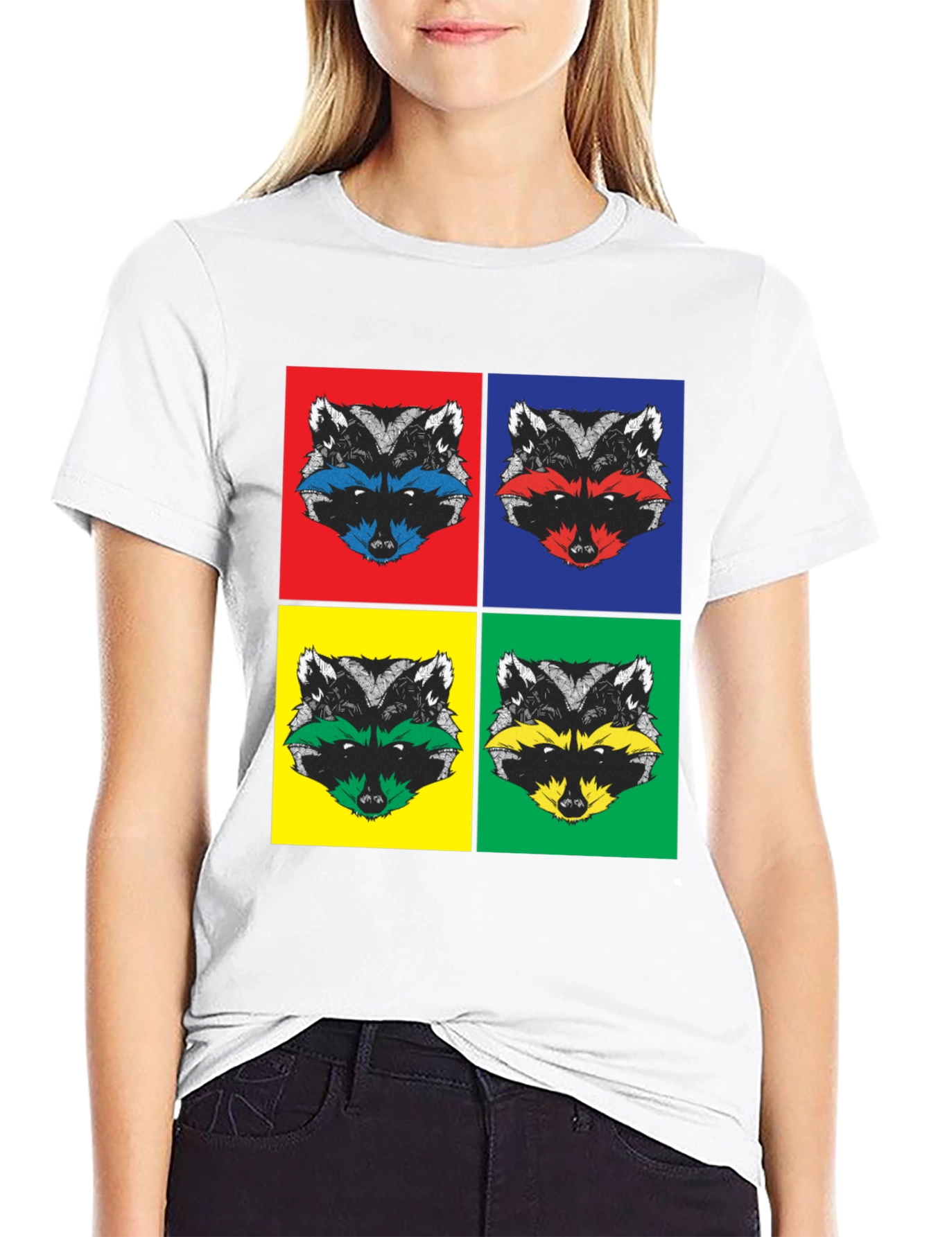 Pop Art Raccoon T-Shirt | Quirky Graphic Tee