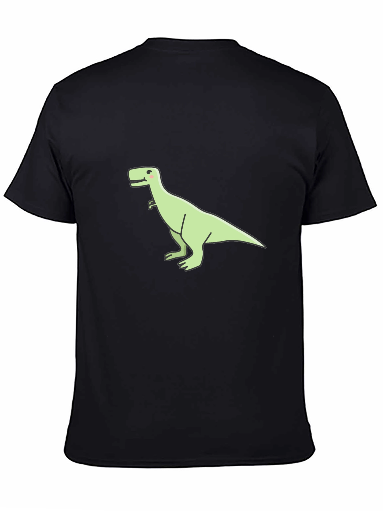 Dinosaur Graphic Tee - Casual Black T-Shirt