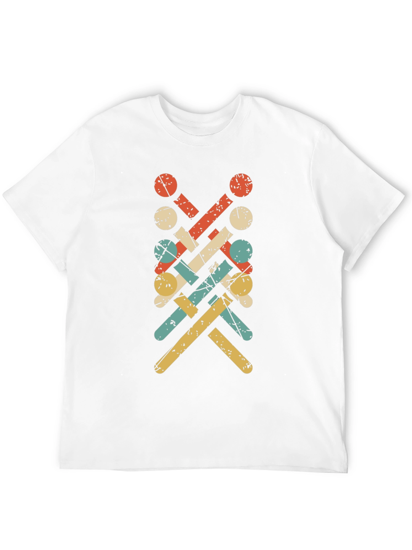 Retro Knitting Needle Pattern Tee - Black