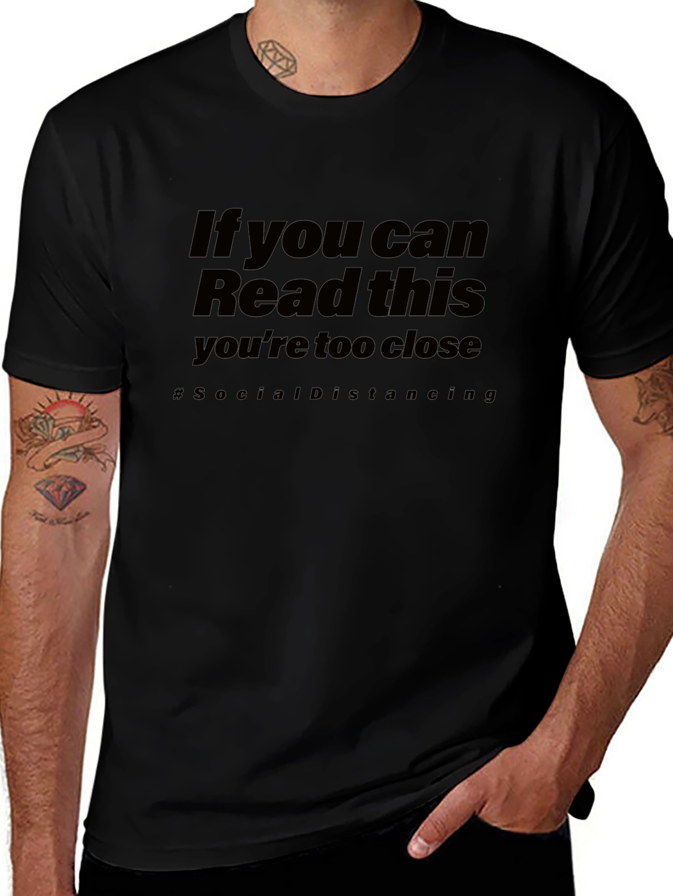 Social Distancing Graphic Tee - Black