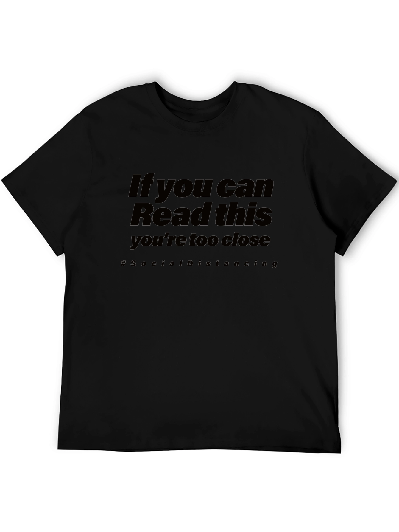 Social Distancing Graphic Tee - Black