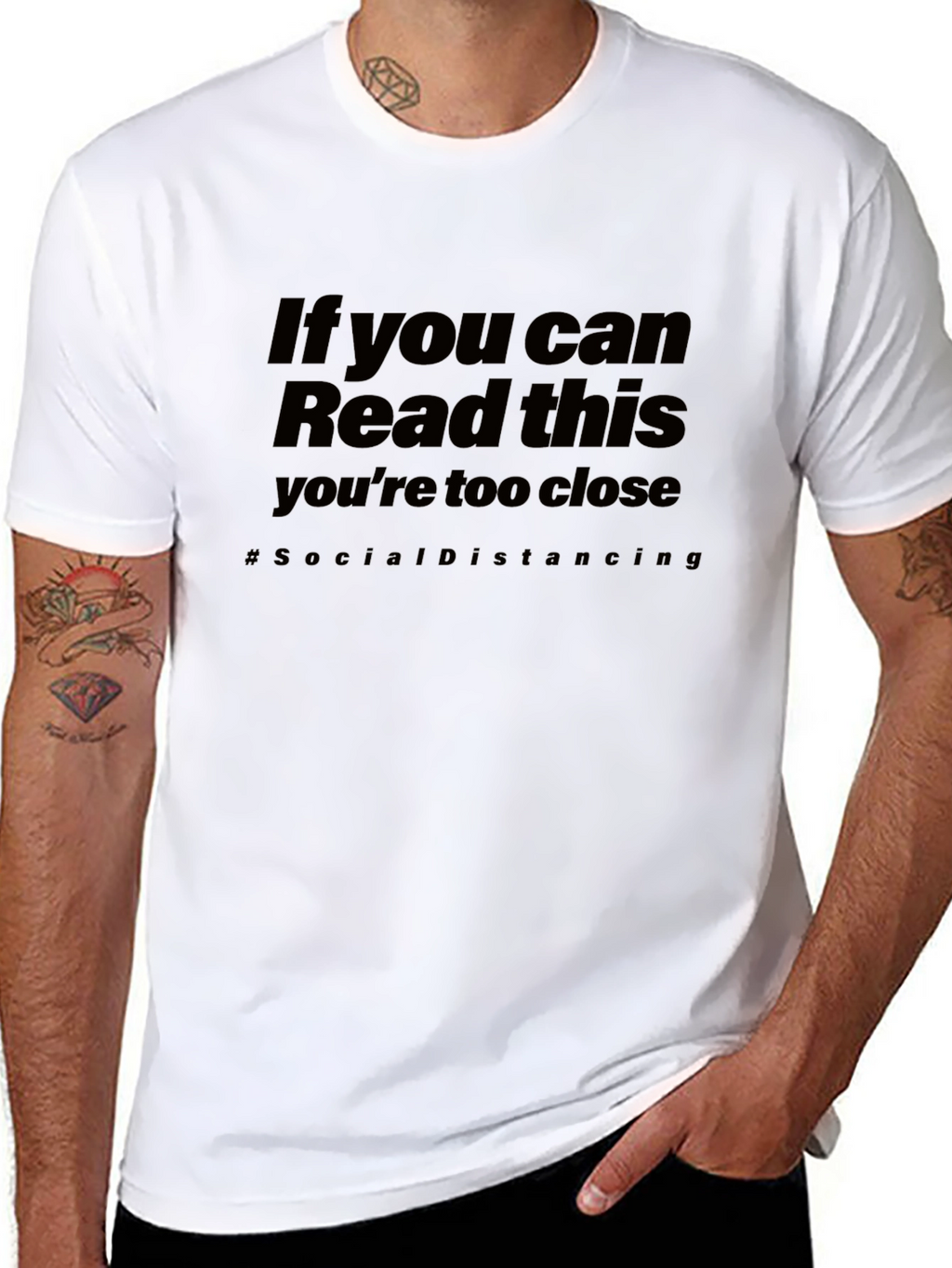Social Distancing Graphic Tee - Black