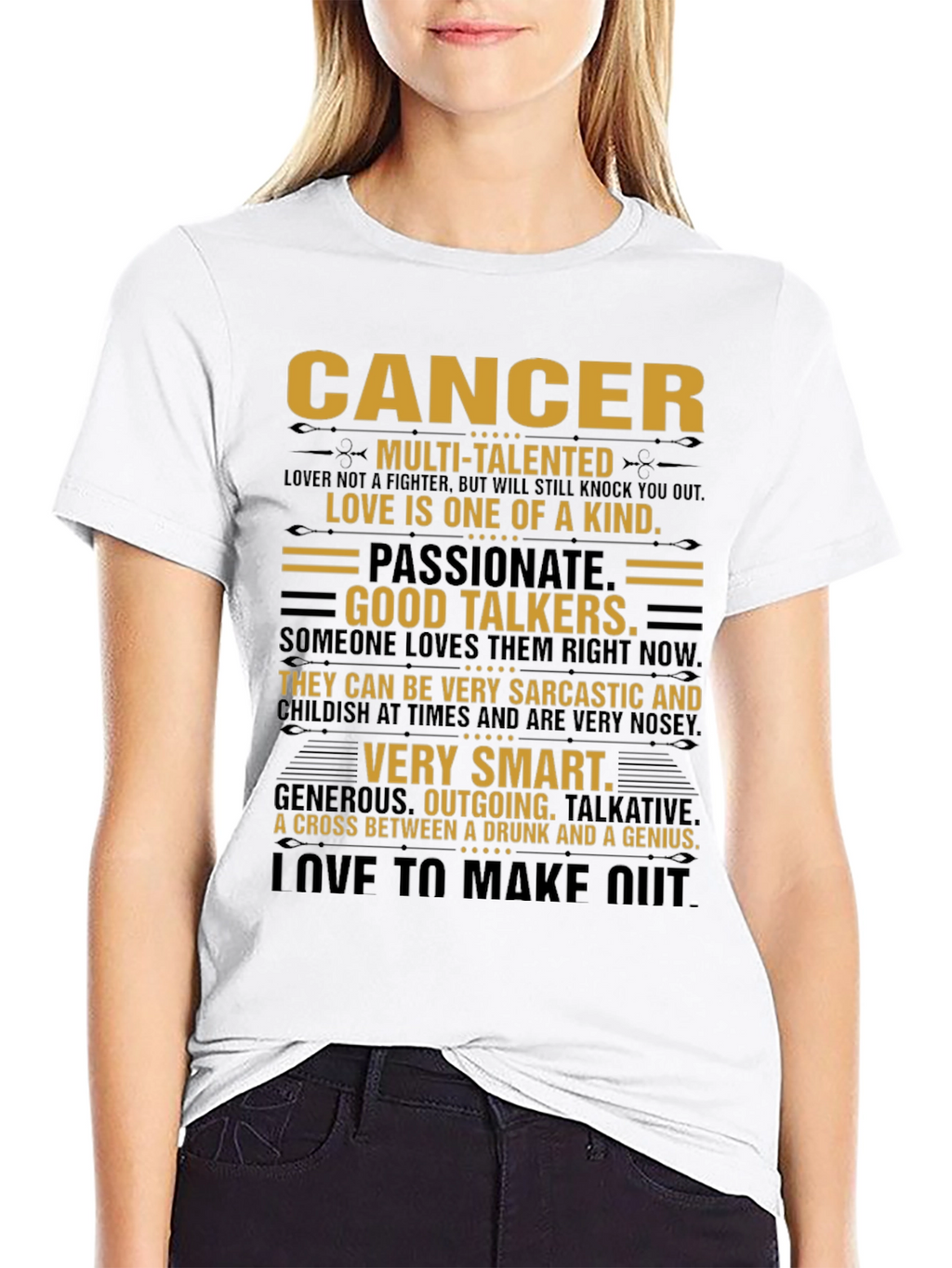 Cancer Zodiac Sign T-Shirt - Multi-Talented Passionate Smart