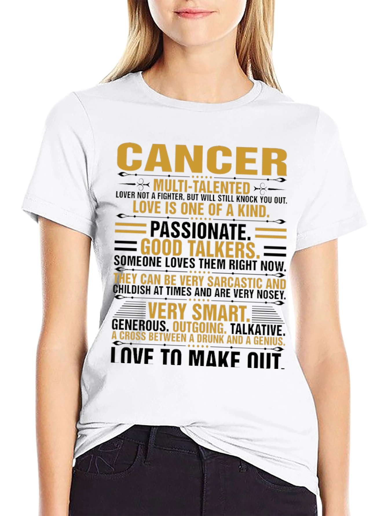 Cancer Zodiac Sign T-Shirt - Multi-Talented Passionate Smart