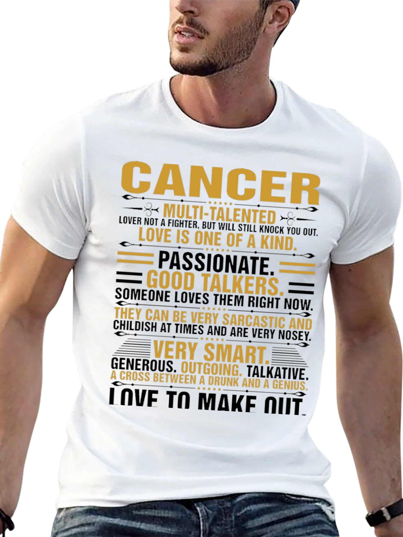 Cancer Zodiac Sign T-Shirt - Multi-Talented Passionate Smart