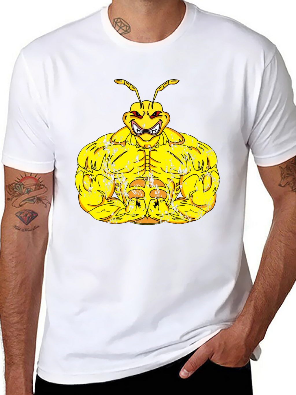Muscle Ant Graphic Black T-Shirt