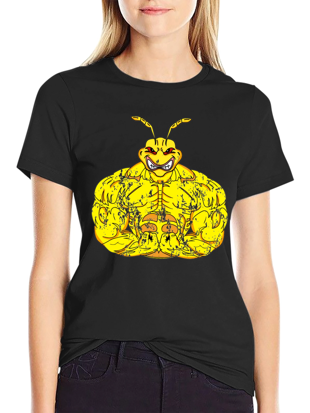 Muscle Ant Graphic Black T-Shirt