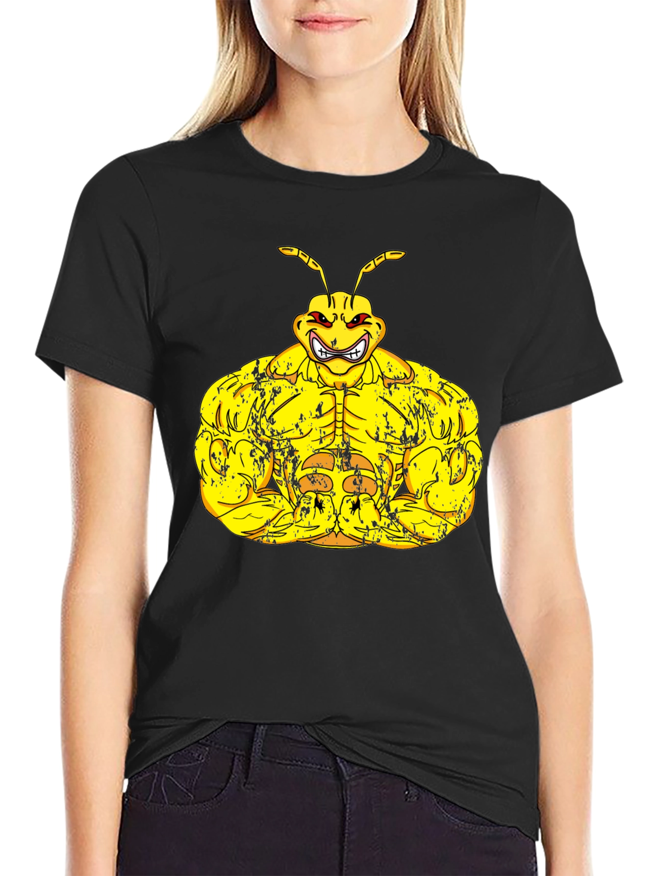 Muscle Ant Graphic Black T-Shirt