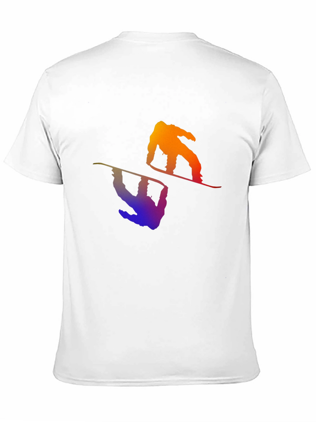 Gradient Snowboarder Graphic T-Shirt - Cool Sports Design