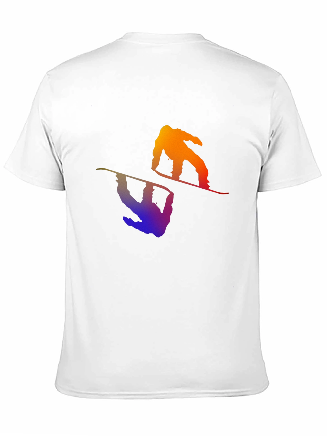 Gradient Snowboarder Graphic T-Shirt - Cool Sports Design