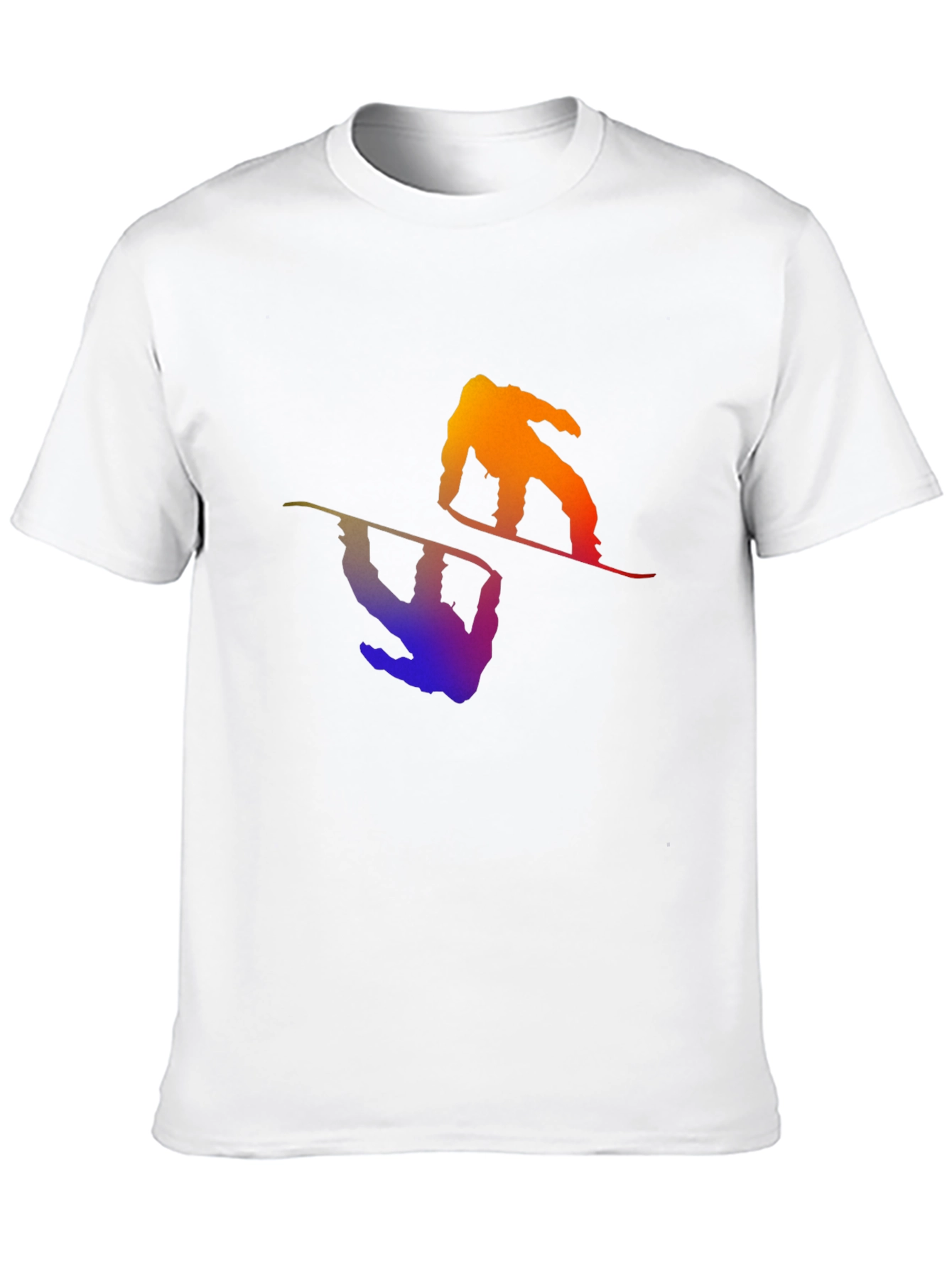 Gradient Snowboarder Graphic T-Shirt - Cool Sports Design