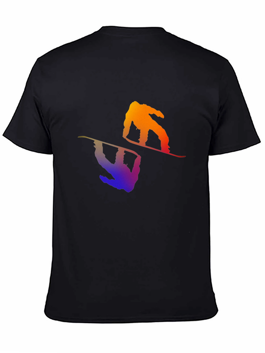 Gradient Snowboarder Graphic T-Shirt - Cool Sports Design