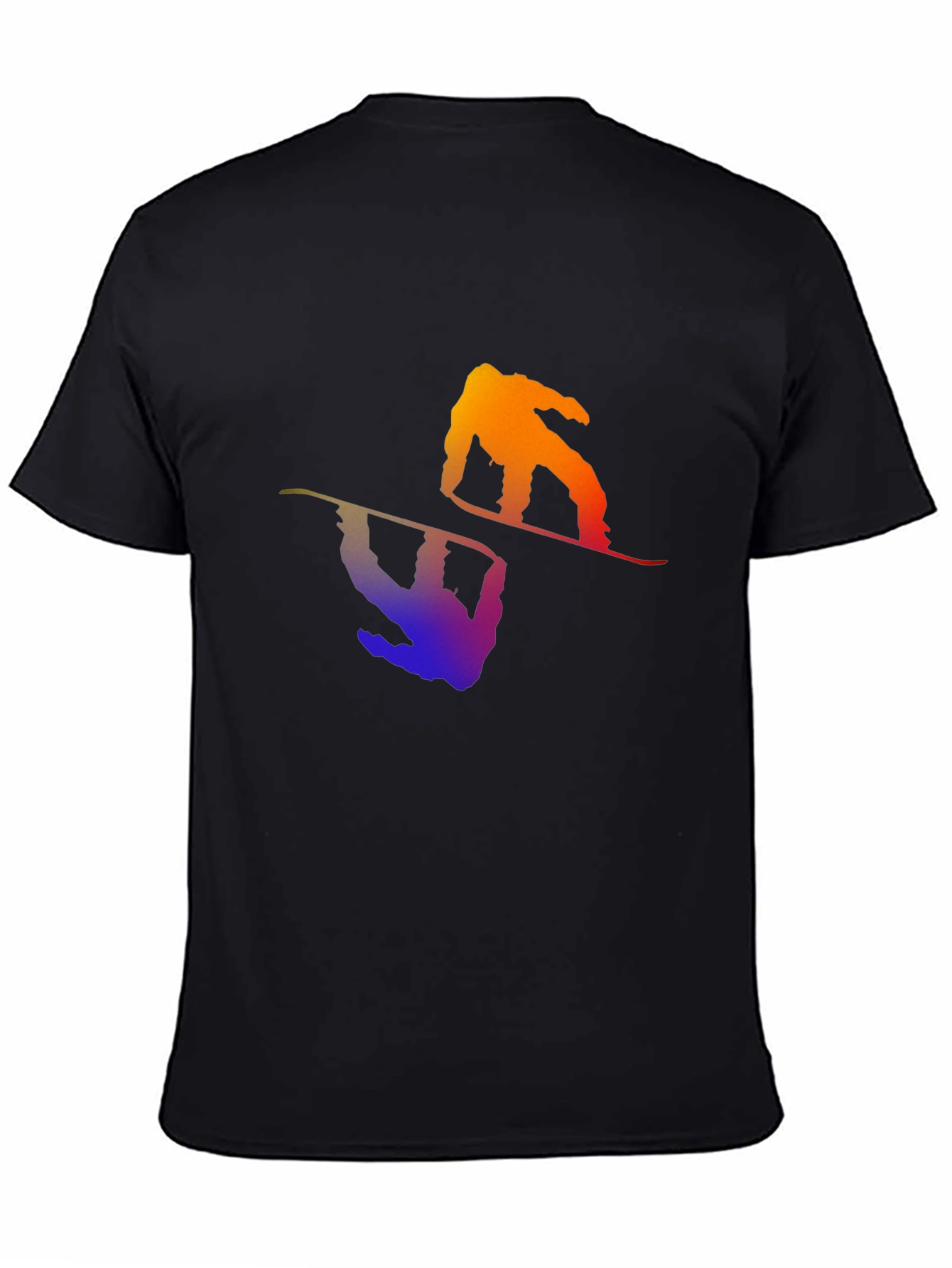 Gradient Snowboarder Graphic T-Shirt - Cool Sports Design