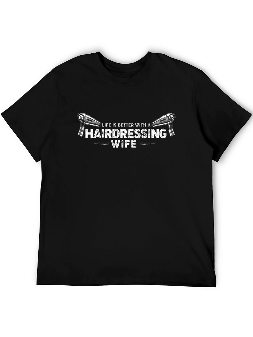 Hairdressing Wife Graphic Tee - Black