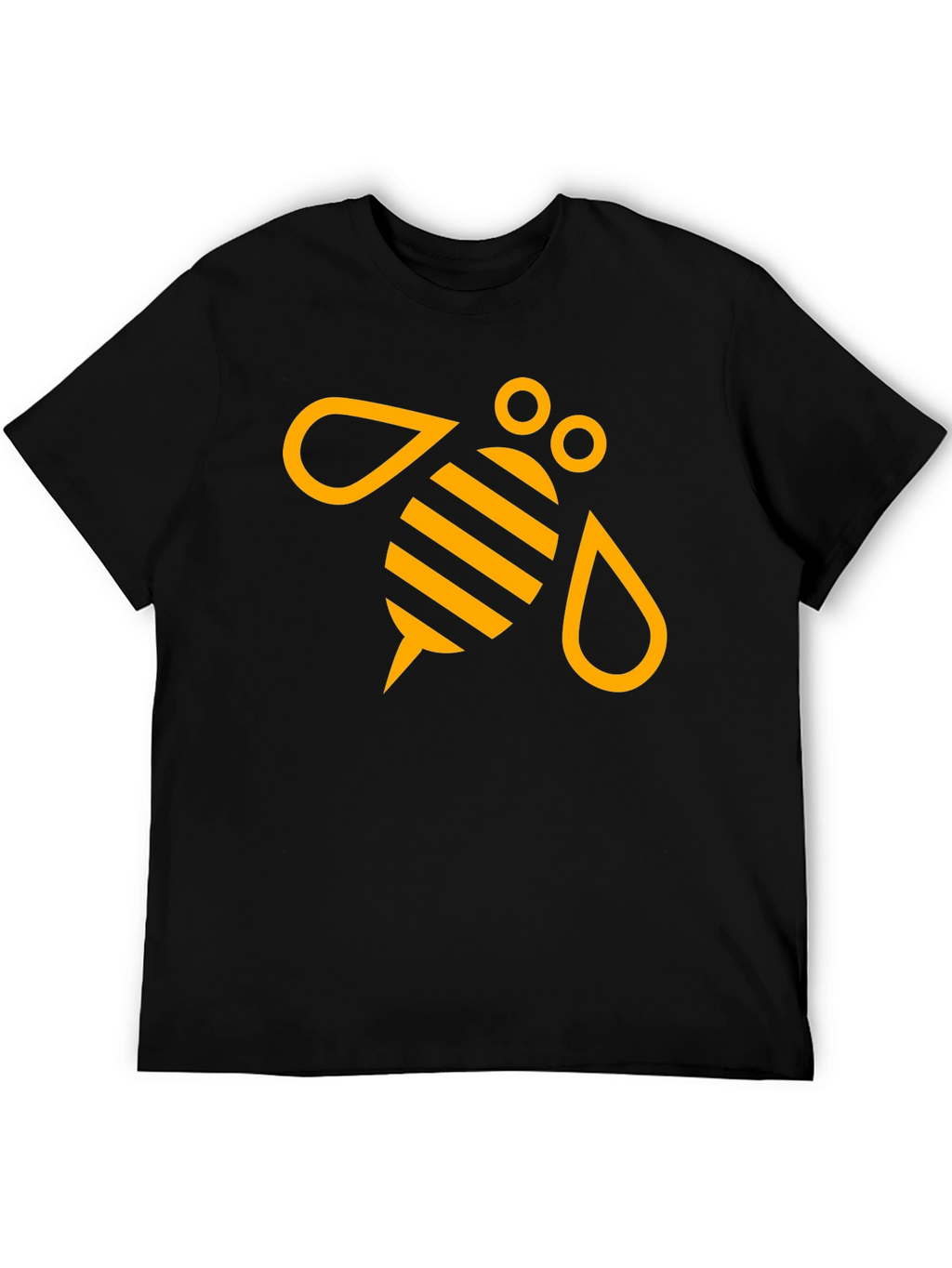 Black T-Shirt with Graphic Bee Design