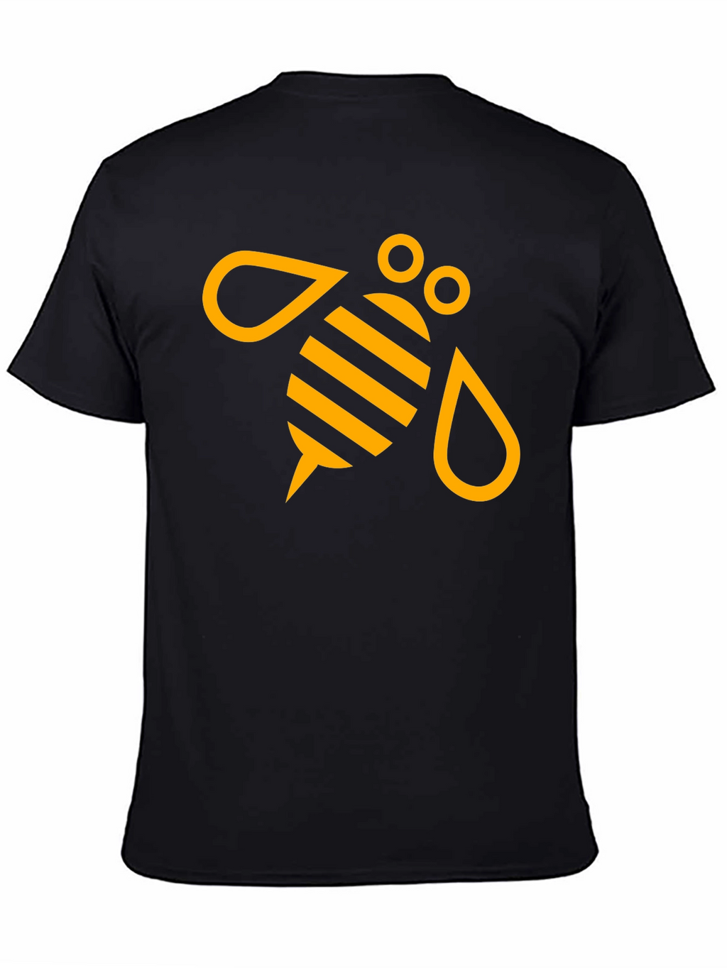Black T-Shirt with Graphic Bee Design
