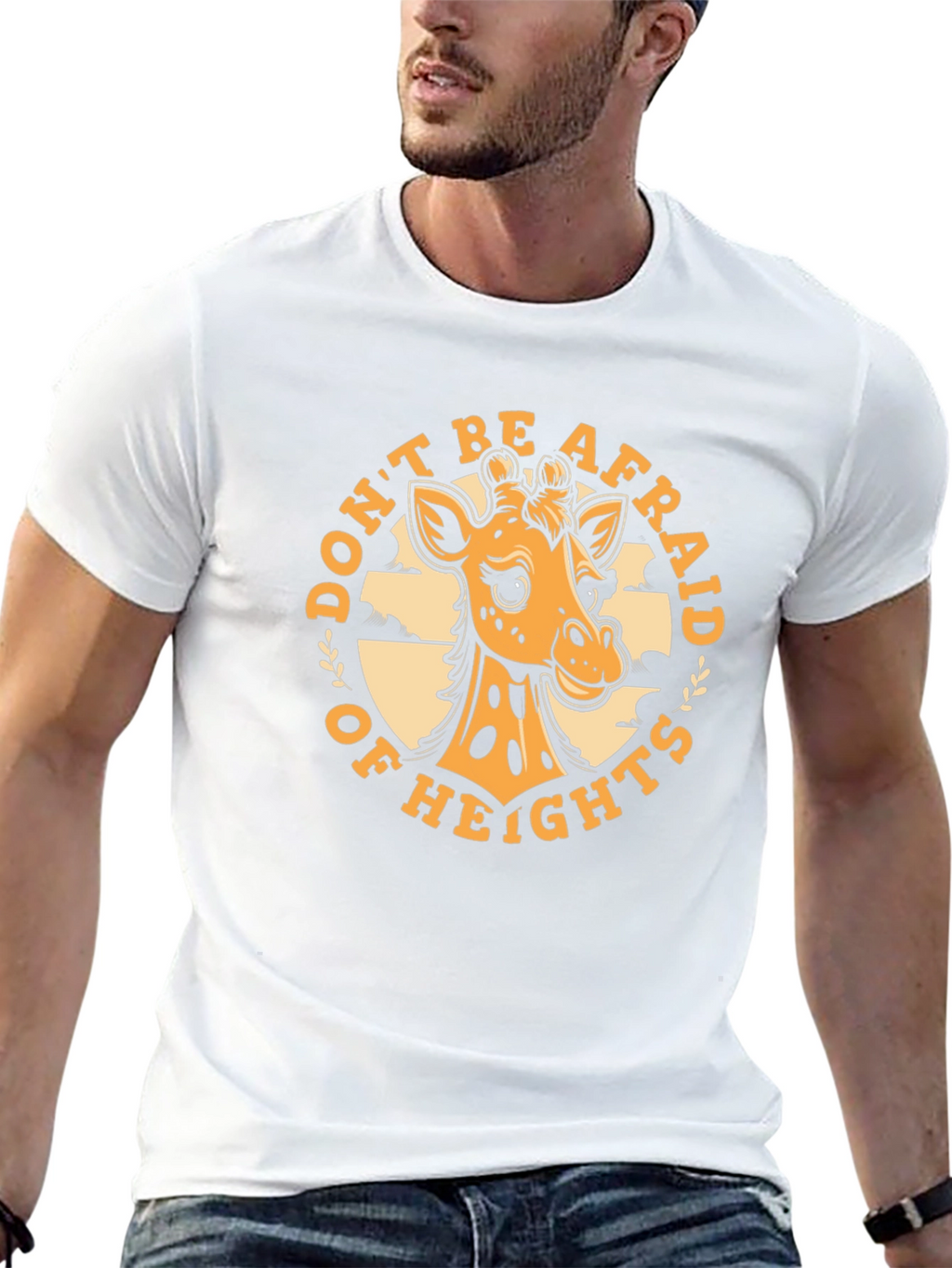 Giraffe Heights T-Shirt - Funny Animal Graphic Tee