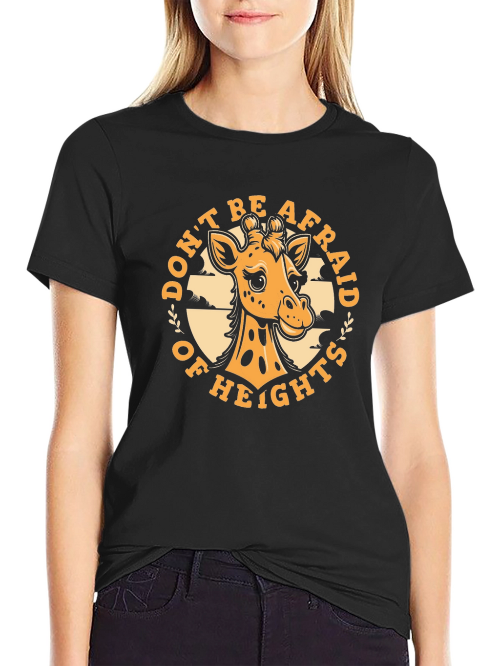 Giraffe Heights T-Shirt - Funny Animal Graphic Tee