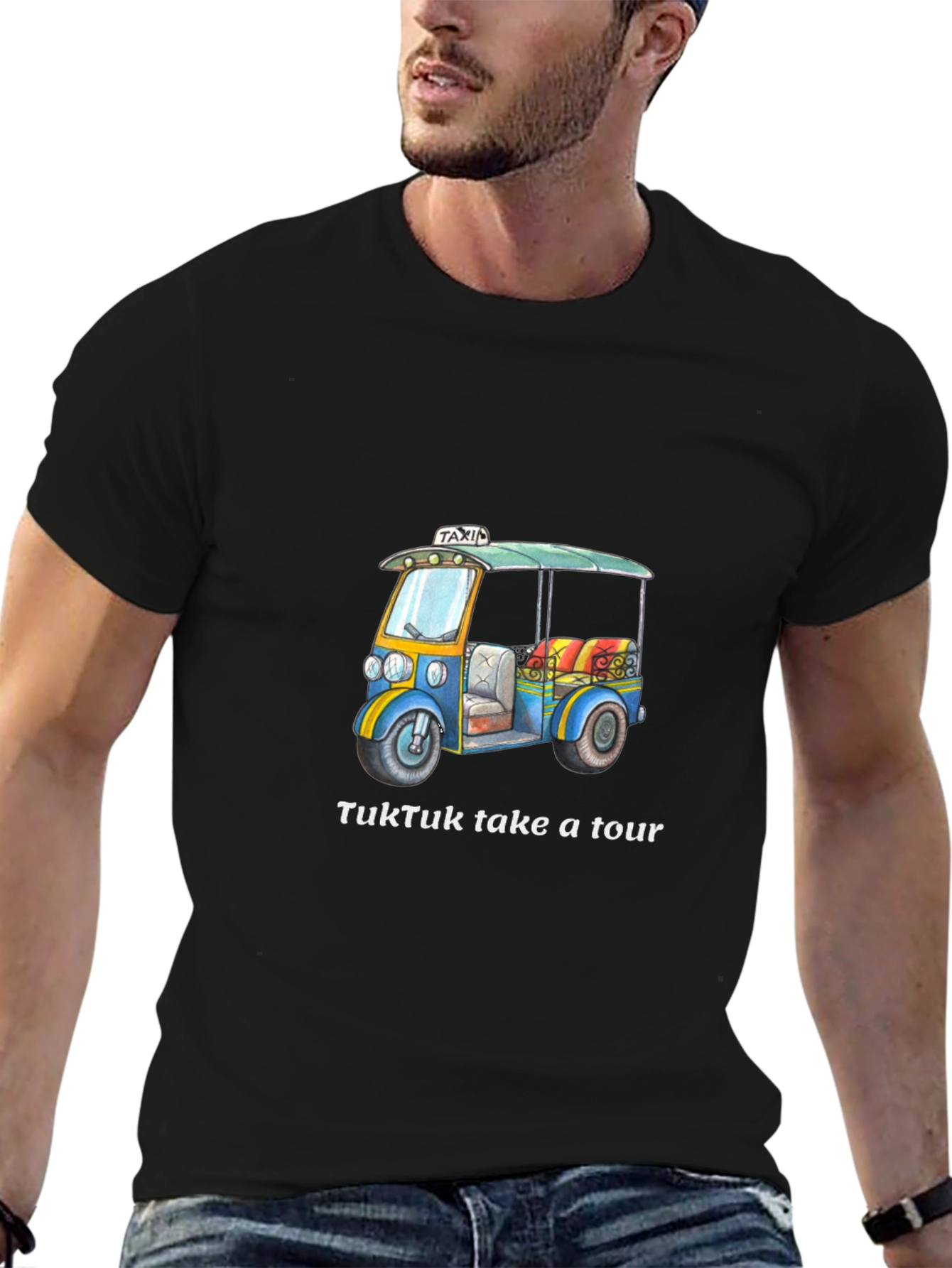 TukTuk Take a Tour Black T-Shirt