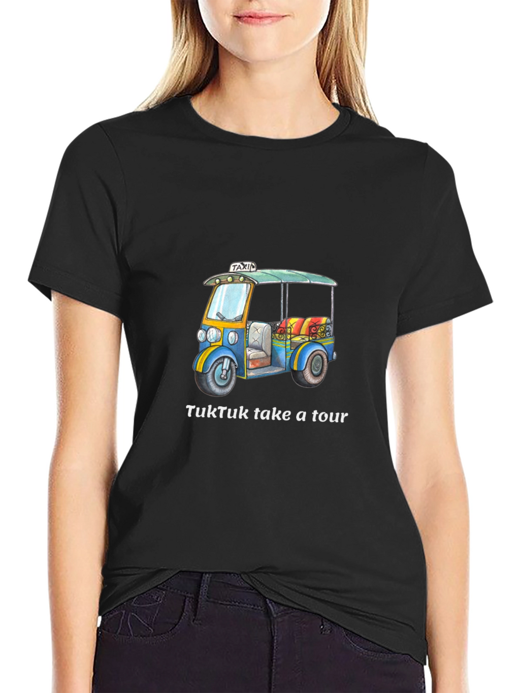 TukTuk Take a Tour Black T-Shirt