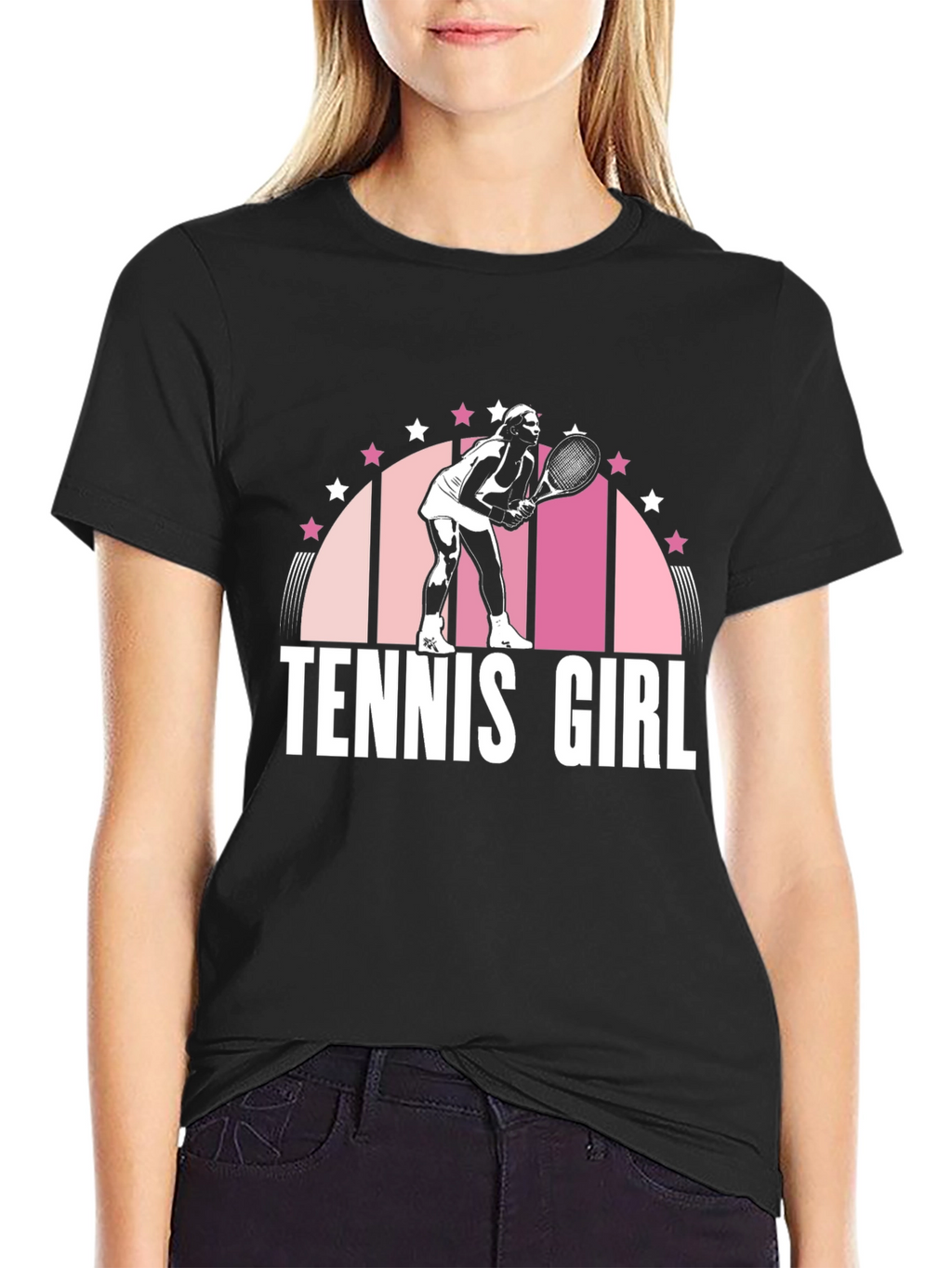 Tennis Girl Graphic Tee - Cool Sporty Design