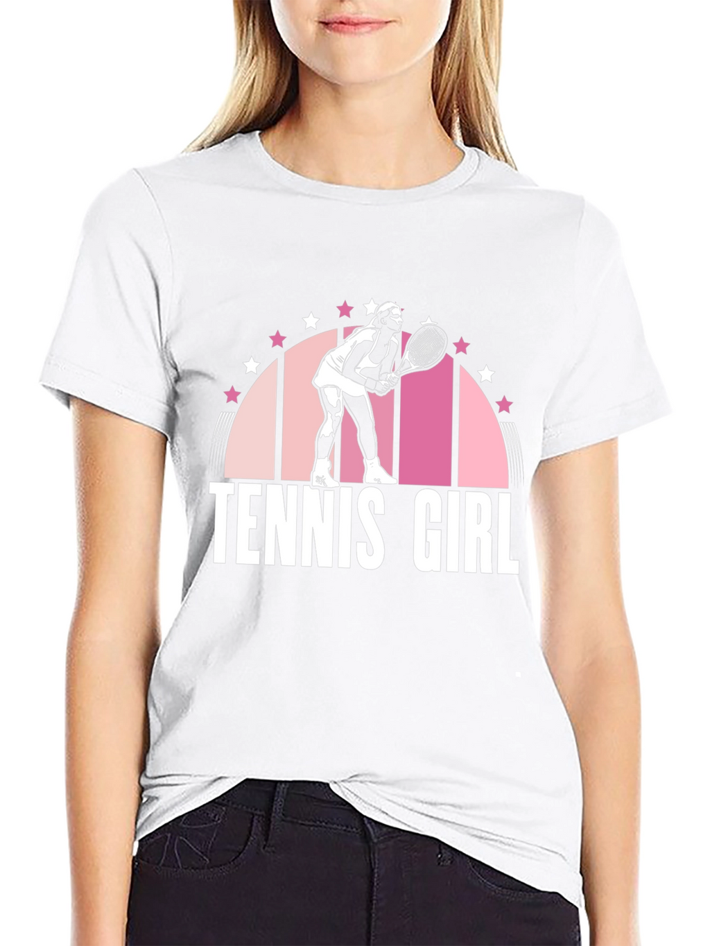Tennis Girl Graphic Tee - Cool Sporty Design