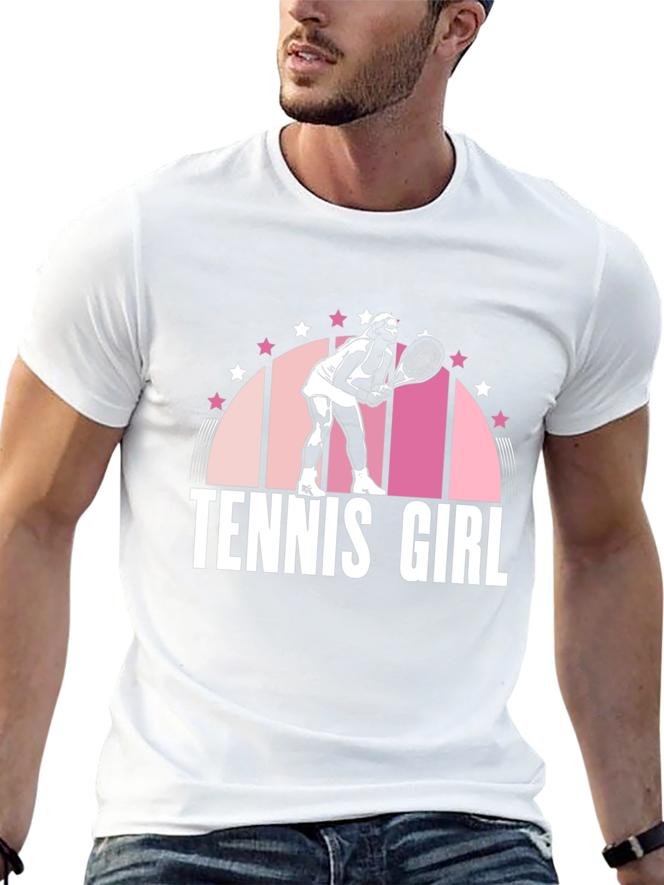 Tennis Girl Graphic Tee - Cool Sporty Design