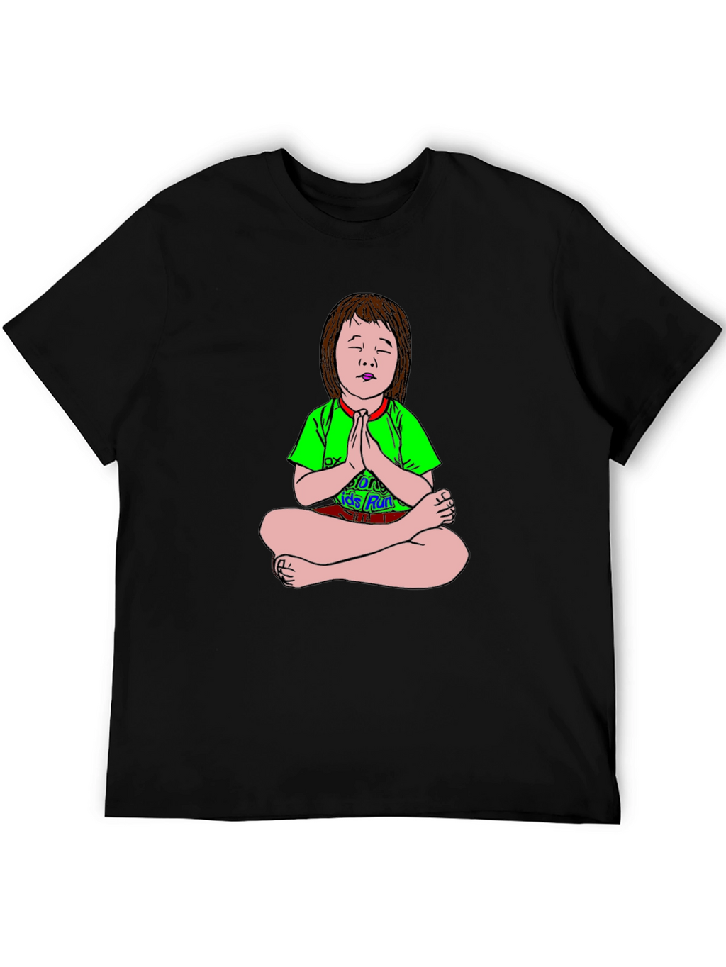 Meditating Cartoon Girl T-Shirt