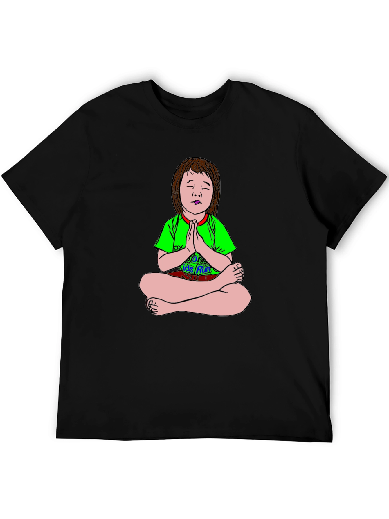 Meditating Cartoon Girl T-Shirt