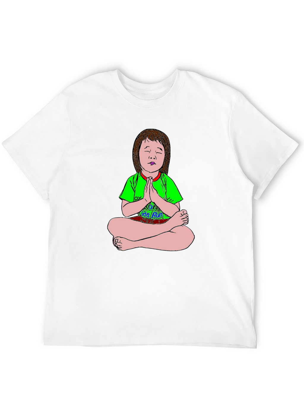 Meditating Cartoon Girl T-Shirt