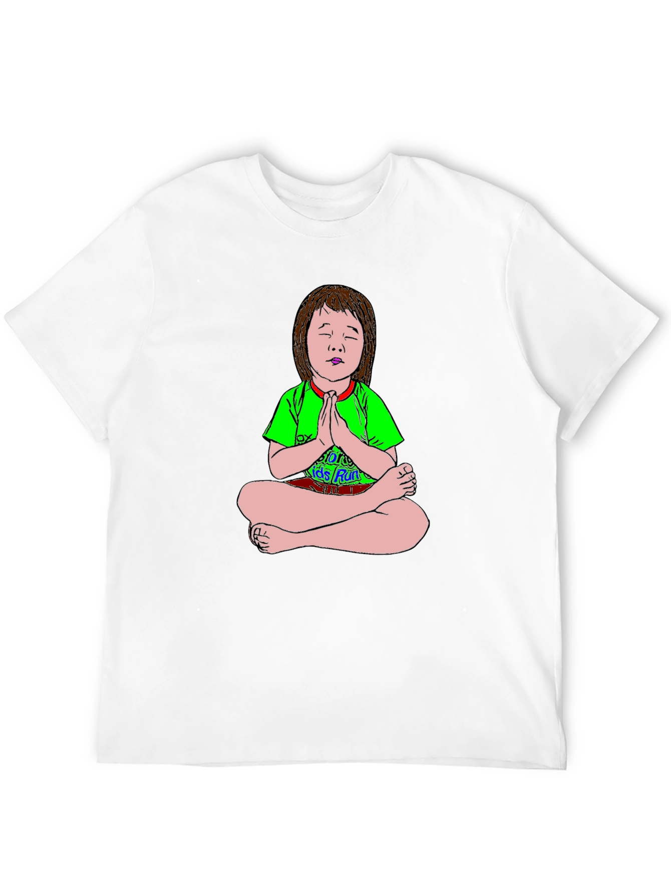 Meditating Cartoon Girl T-Shirt
